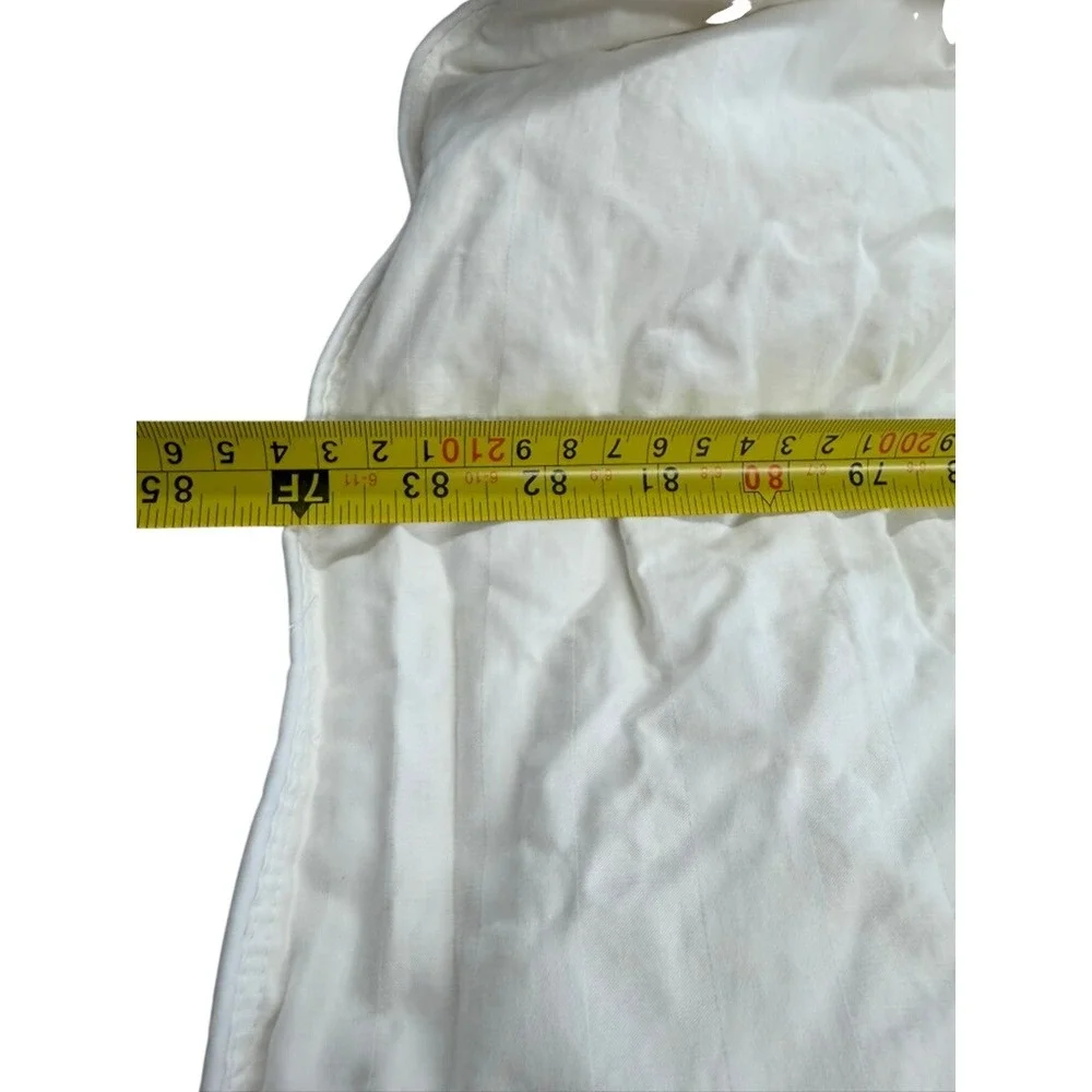 Hotel Grand White Damask Stripe‎ Down Alternative Comforter Full Queen 84x88
